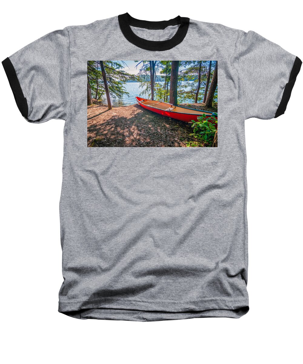 Activity Baseball T-Shirt featuring the photograph Kayak By The Water by Alex Grichenko