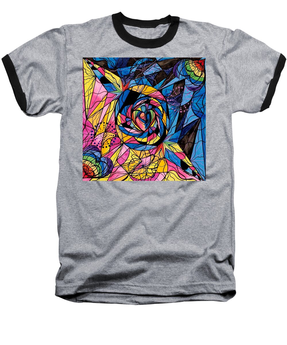 Kindred Soul Baseball T-Shirt featuring the painting Kindred Soul by Teal Eye Print Store