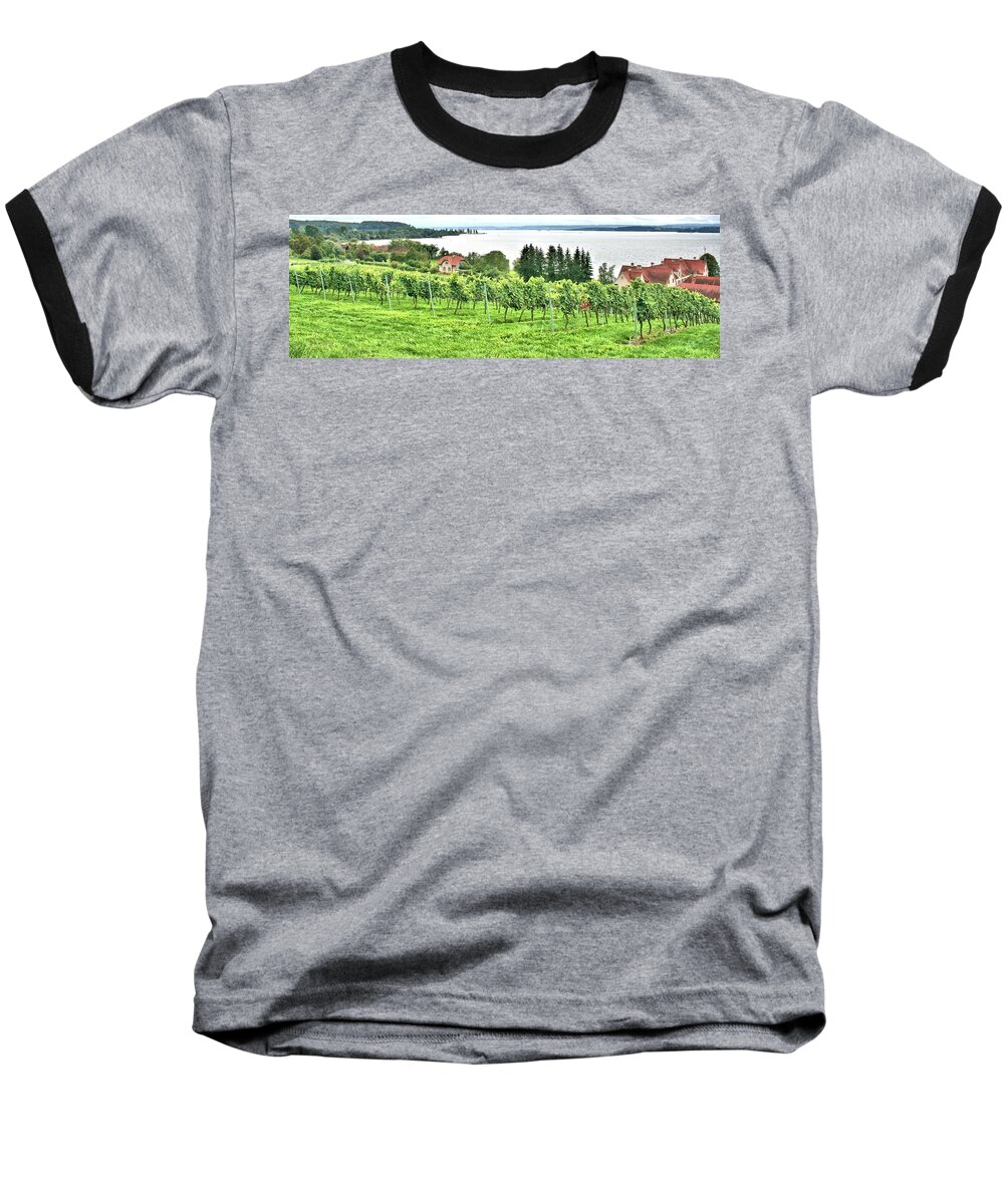 1445 Baseball T-Shirt featuring the photograph Lake Constance by Gordon Elwell