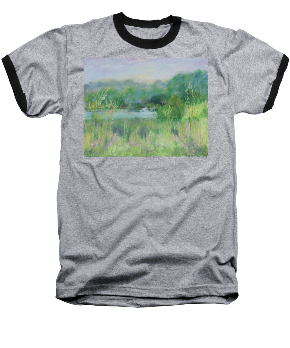 Landscapes Baseball T-Shirt featuring the painting Lake Isaac Impressions by Lee Beuther