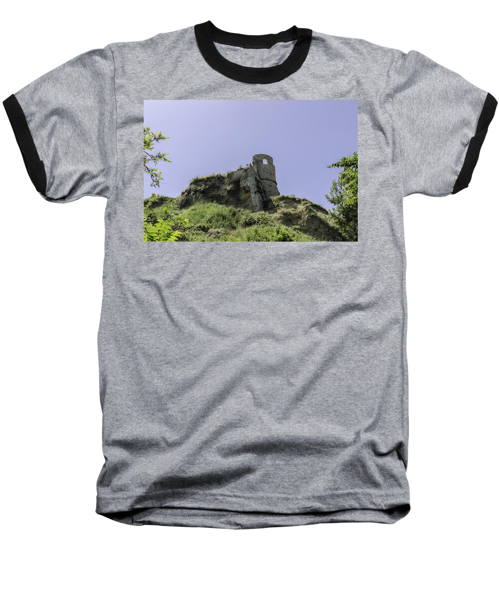 Castle Baseball T-Shirt featuring the photograph Italian landscapes - Land of Immortal by AM FineArtPrints