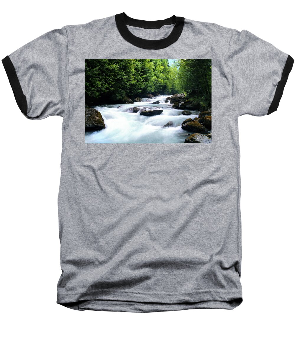 Europe Baseball T-Shirt featuring the photograph Lauterbrunnen River by Matt Swinden