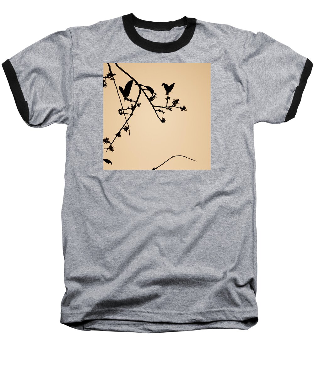 Art Baseball T-Shirt featuring the photograph Leaf Birds by Darryl Dalton