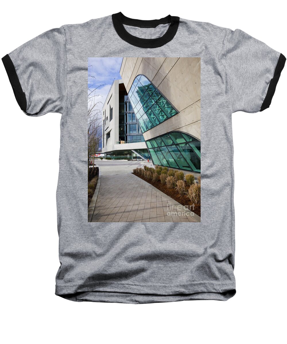 Surrey Public Library Baseball T-Shirt featuring the photograph Leaning by Chris Dutton
