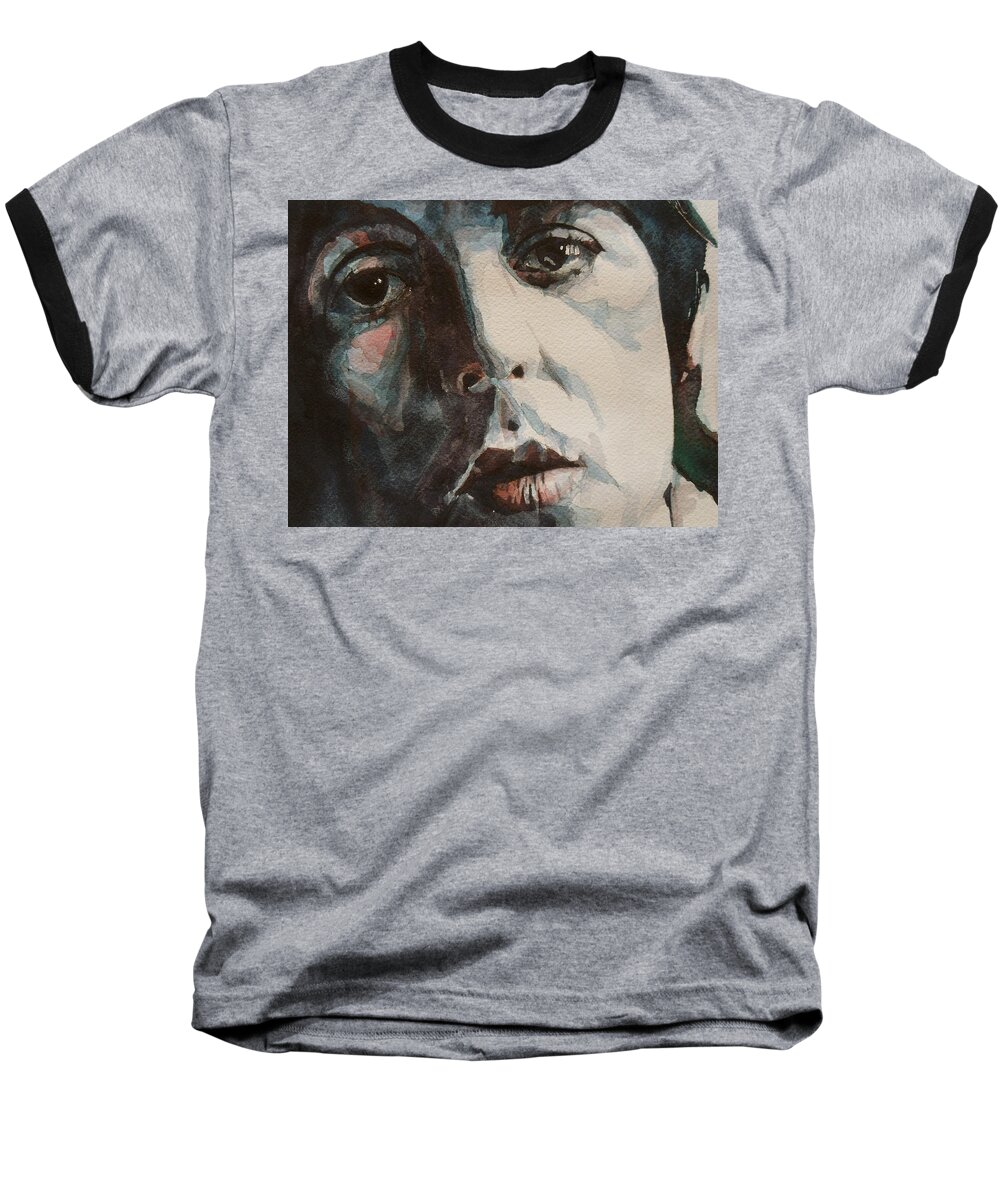 Rock And Roll Baseball T-Shirt featuring the painting Let Me Roll It by Paul Lovering