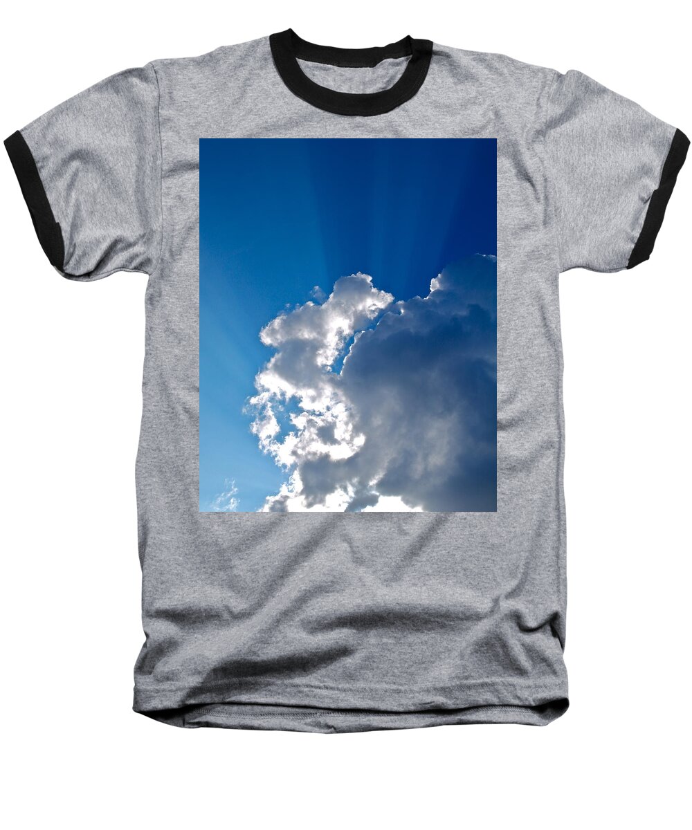 Cloud Baseball T-Shirt featuring the photograph Let There Be Light by Michele Myers