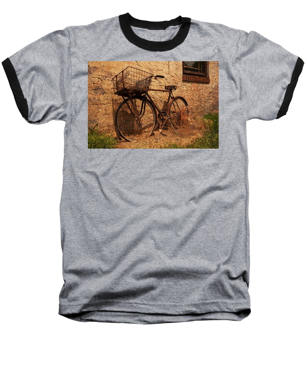 Bicycle Baseball T-Shirt featuring the photograph Let's go ride a bike by Michael Porchik