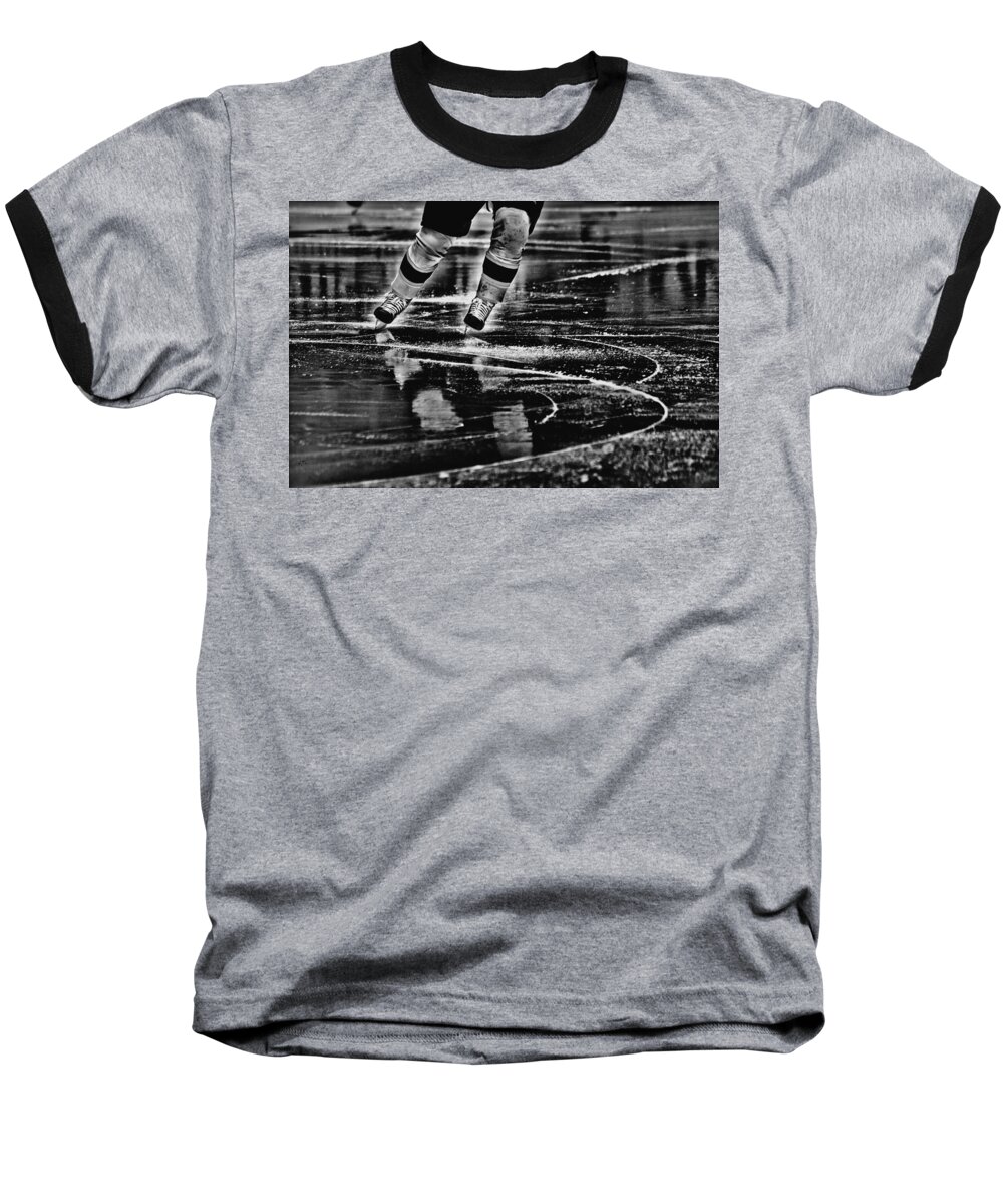 Hockey Baseball T-Shirt featuring the photograph Like Glass by Karol Livote