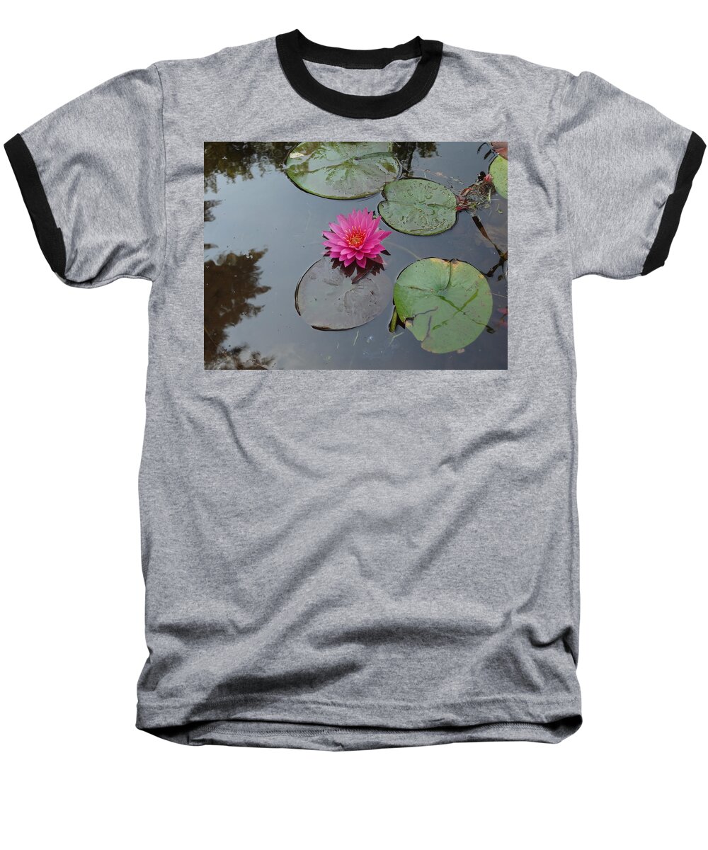 Lily Pad Baseball T-Shirt featuring the photograph Lily Flower by Michael Porchik