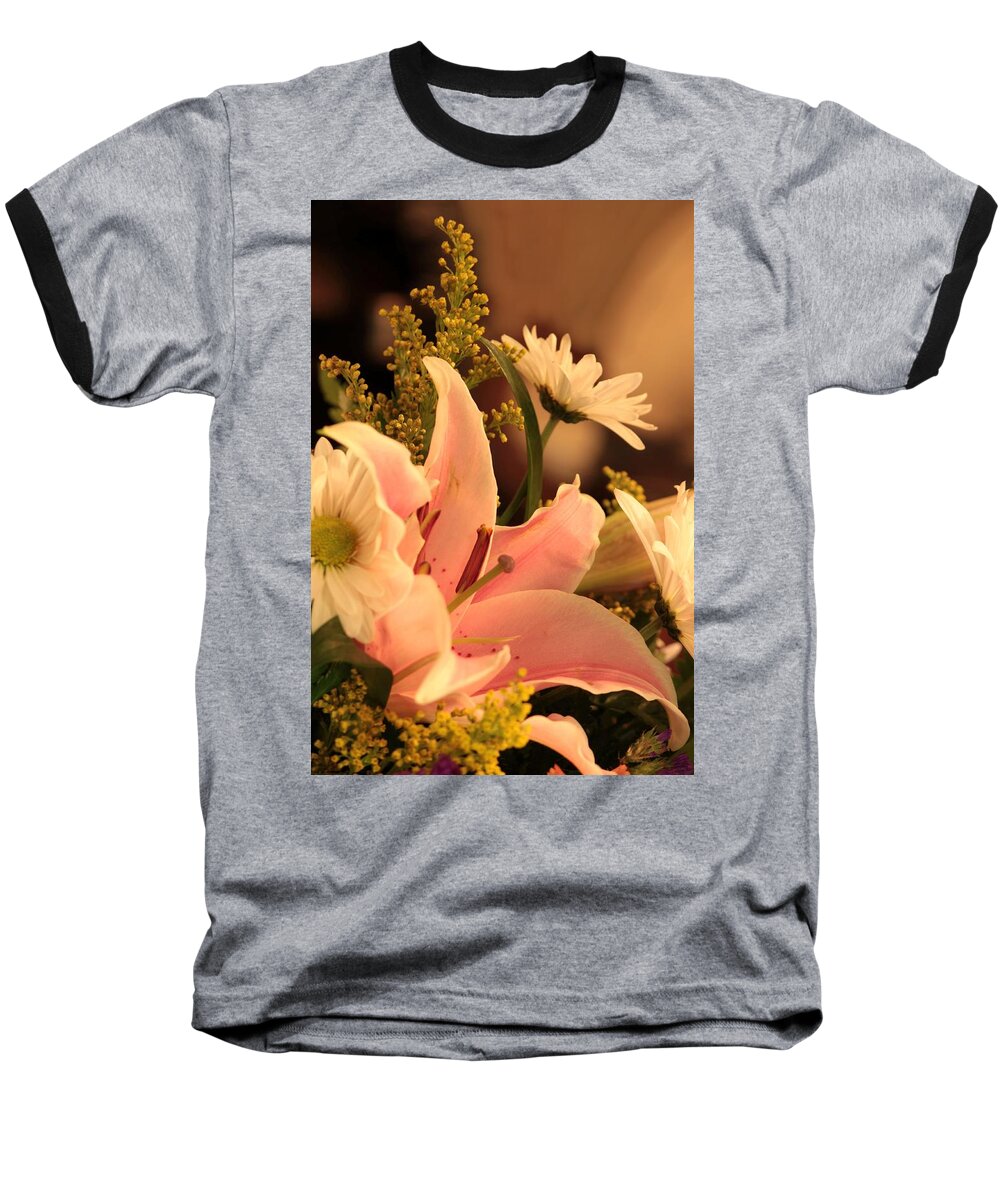 Pink Baseball T-Shirt featuring the photograph Lily in Pink by Carolyn Jacob
