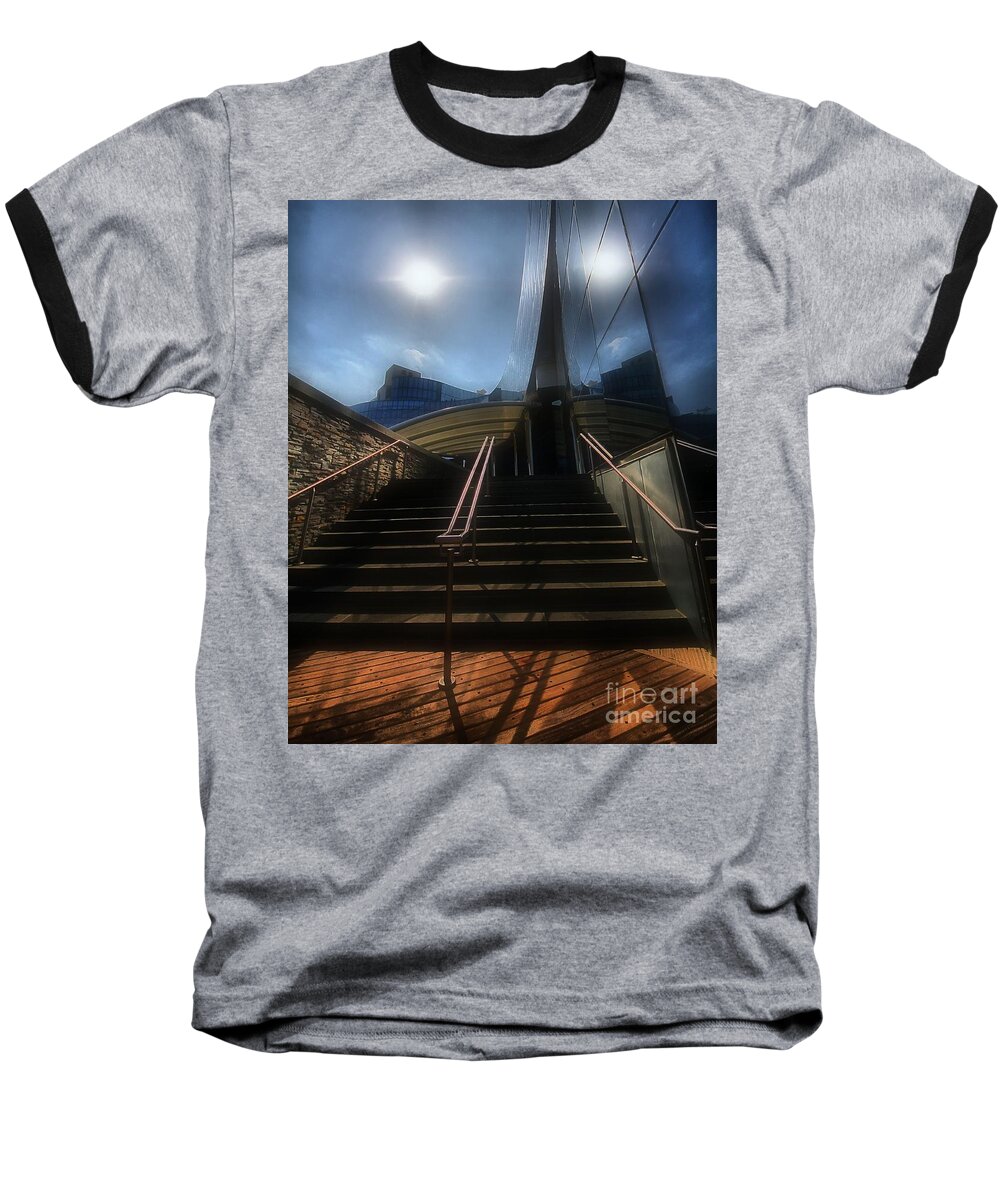 Architecture Baseball T-Shirt featuring the photograph Lines n Textures by Robert McCubbin