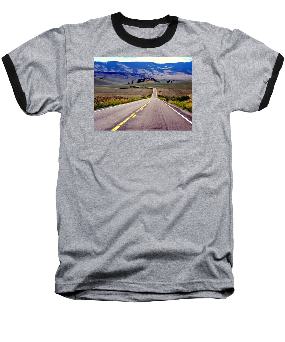 Road Baseball T-Shirt featuring the photograph Lonely Road by Antonia Citrino