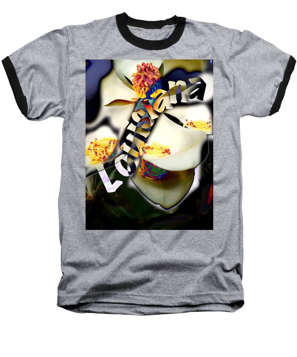 Magnolia Baseball T-Shirt featuring the photograph Louisiana Magnoila by John Duplantis