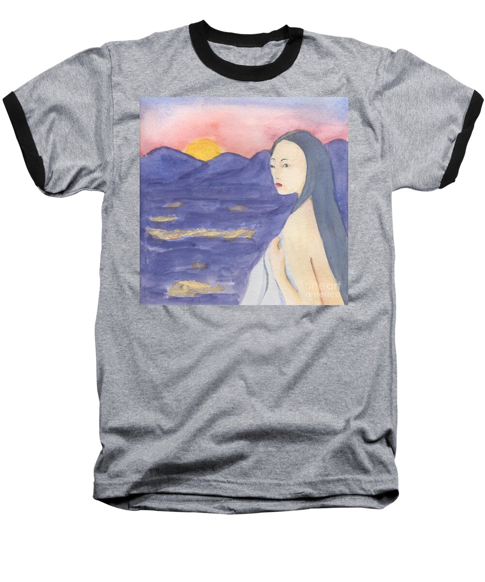 Landscape Baseball T-Shirt featuring the painting Love by Lilibeth Andre