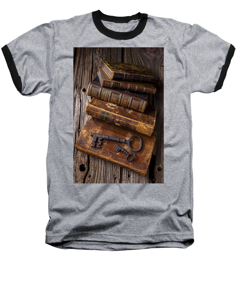 Key Baseball T-Shirt featuring the photograph Love reading by Garry Gay