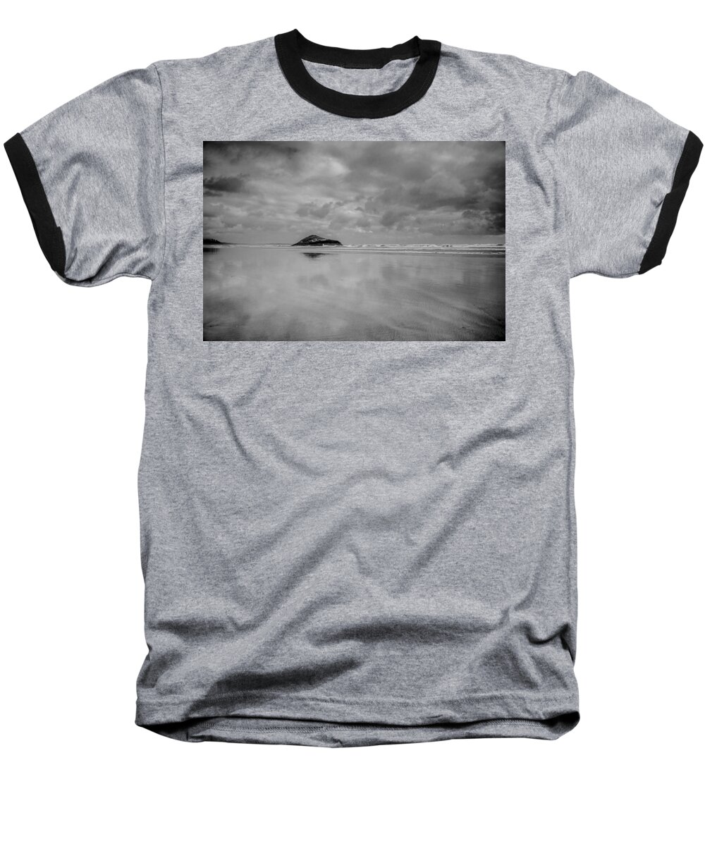  Baseball T-Shirt featuring the photograph Love the Lovekin Rock at Long Beach by Roxy Hurtubise