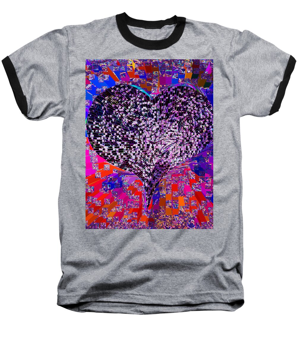 💗love's Abyss And All About This Baseball T-Shirt featuring the mixed media Love's Abyss And All About This by Kenneth James