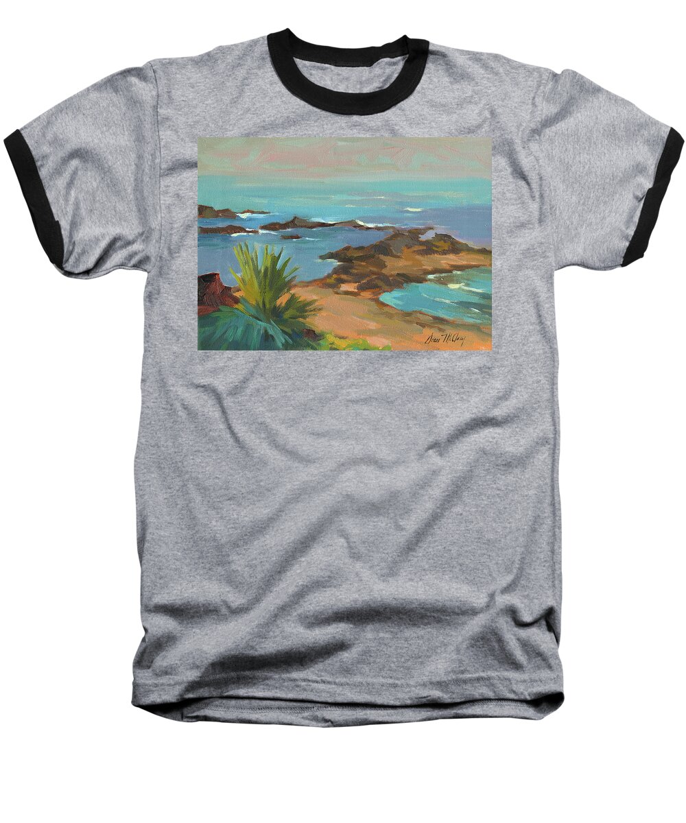 Low Tide Baseball T-Shirt featuring the painting Low Tide by Diane McClary