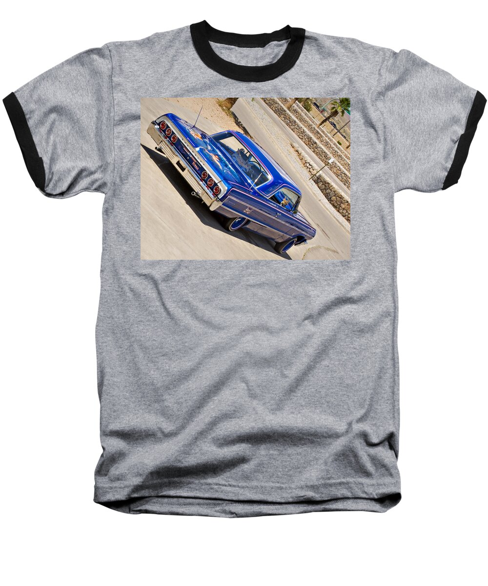 Lowrider Baseball T-Shirt featuring the photograph Lowrider_19d by Walter Herrit