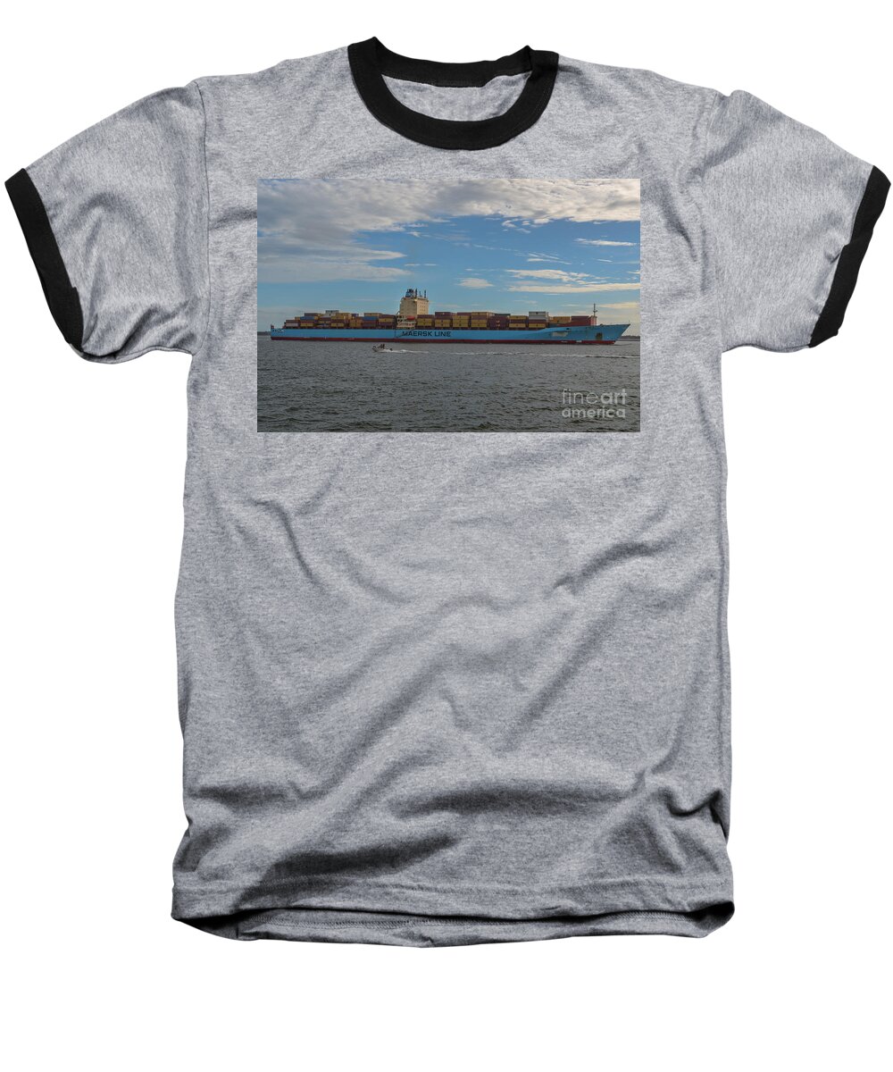 Ship Baseball T-Shirt featuring the photograph Ocean Going Freighter by Dale Powell