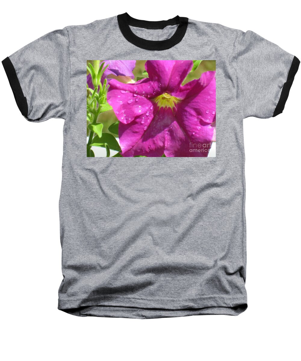 Floral Baseball T-Shirt featuring the photograph Magenta Majesty by Tara Shalton