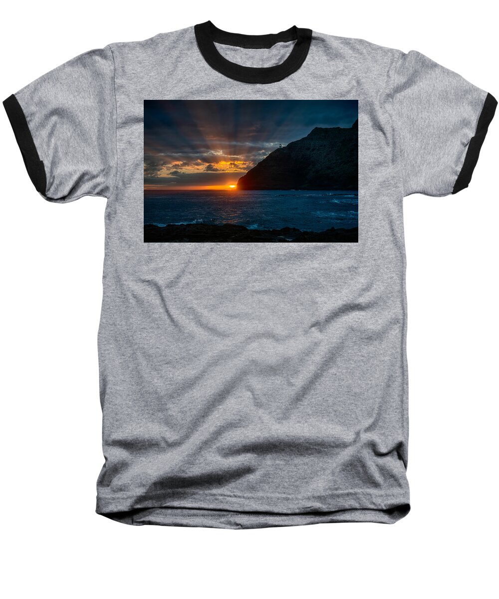 Hawaii Baseball T-Shirt featuring the photograph Makapuu Sunrise by Dan McManus