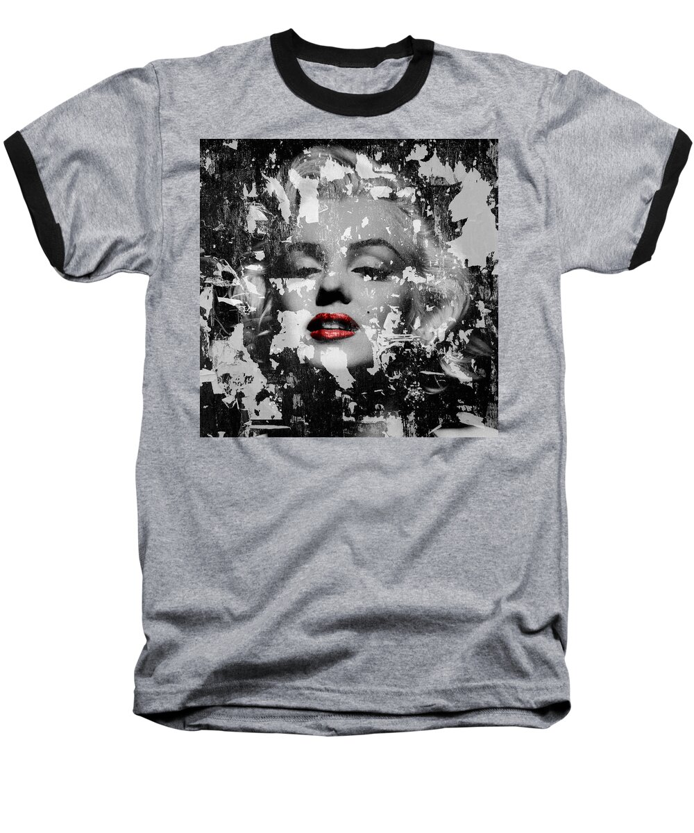 Marilyn Monroe Baseball T-Shirt featuring the photograph Marilyn Monroe 5 by Andrew Fare