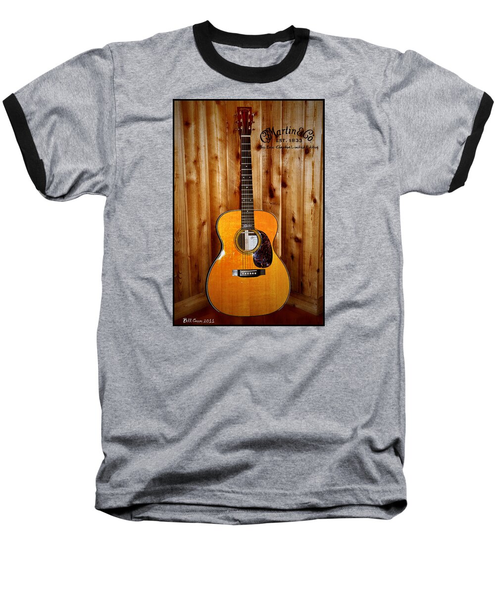 Martin Baseball T-Shirt featuring the photograph Martin Guitar - The Eric Clapton Limited Edition by Bill Cannon