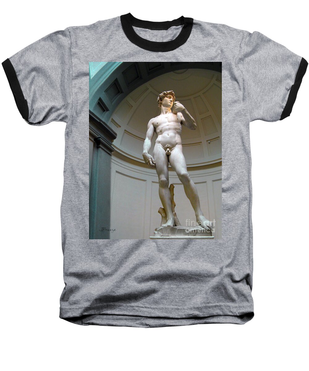 David Baseball T-Shirt featuring the photograph Masterpiece David.Florence by Jennie Breeze