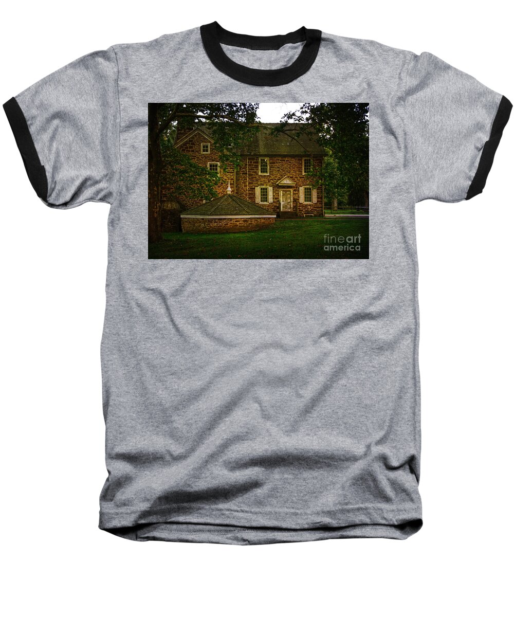 Washington Crossing State Park Baseball T-Shirt featuring the photograph McConkey's Ferry Inn by Debra Fedchin
