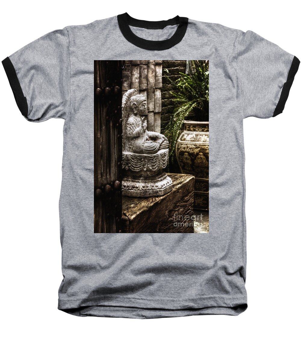 Statue Baseball T-Shirt featuring the photograph Meditation by Margie Hurwich