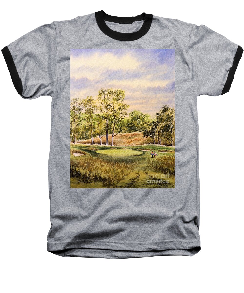 Merion Paintings Baseball T-Shirt featuring the painting Merion Golf Club by Bill Holkham