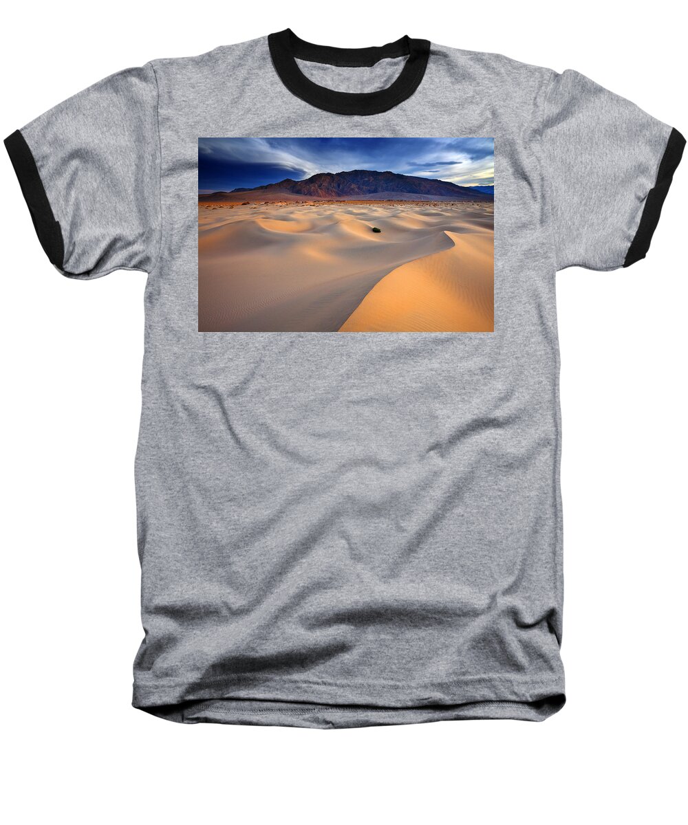 Death Valley Baseball T-Shirt featuring the photograph Mesquite Gold by Darren White