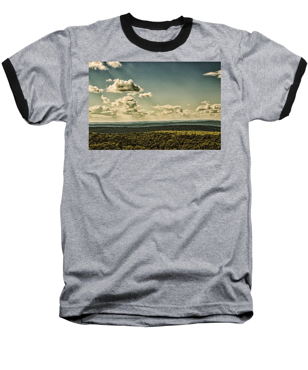 Landscape Baseball T-Shirt featuring the photograph Mile's Between Us. by Rob Dietrich