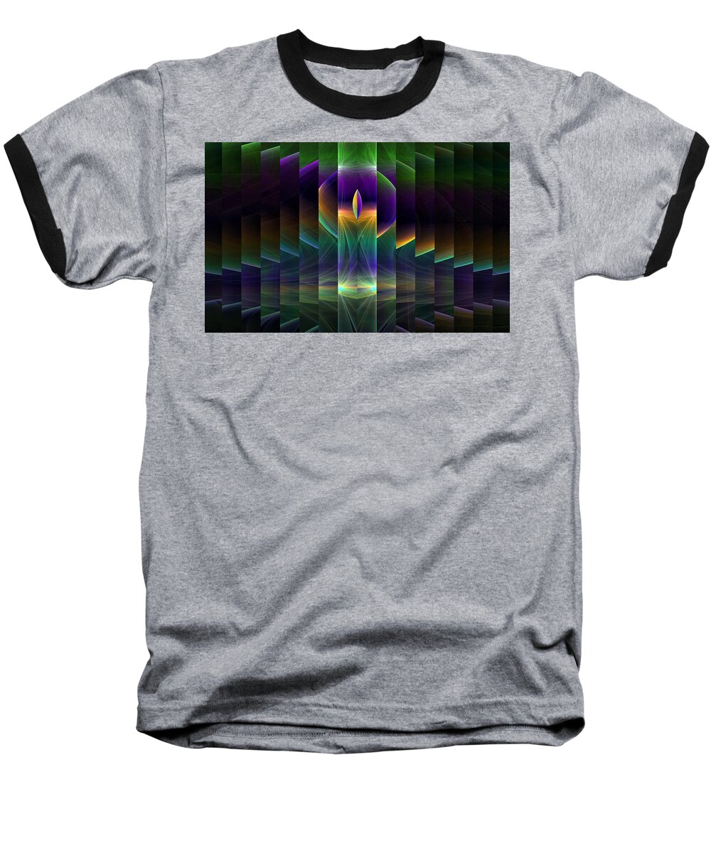 Mirror Baseball T-Shirt featuring the digital art Mirrored by Gary Blackman