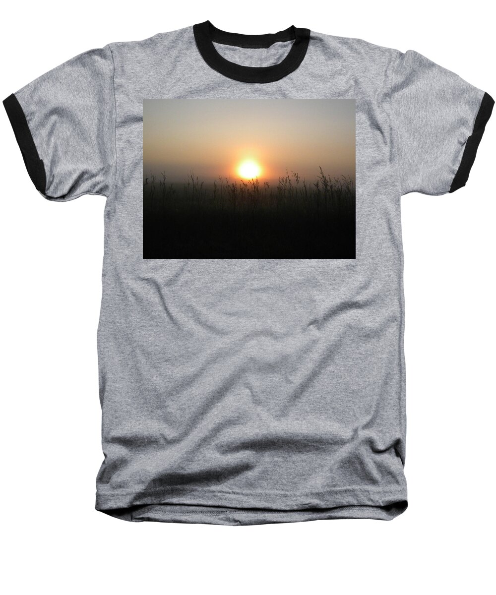 Sunrise Baseball T-Shirt featuring the photograph Misty Morning by James Petersen
