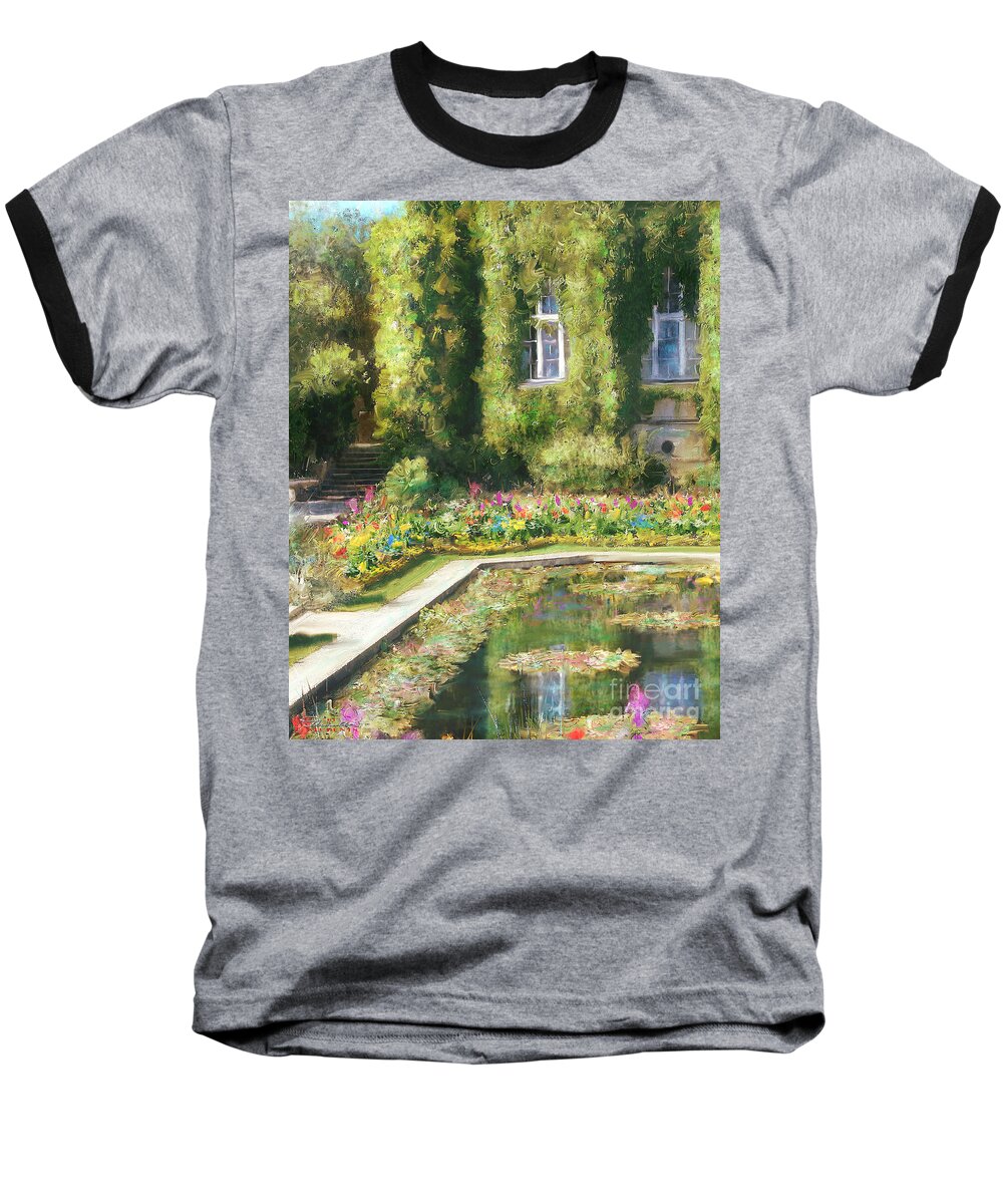 By Danella Students Baseball T-Shirt featuring the painting Monet Hommage 1 by Theo Danella