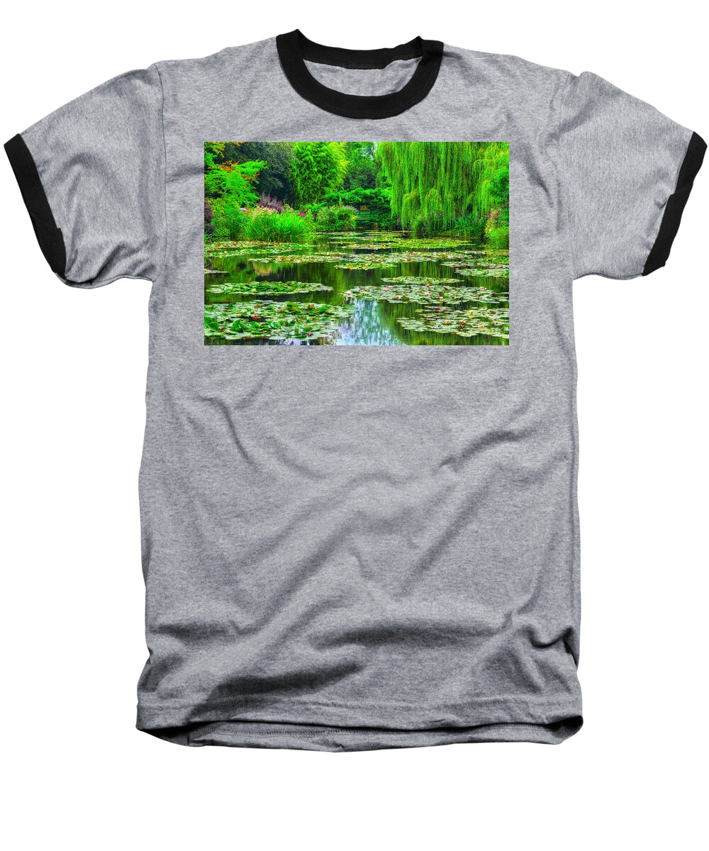 Monet Baseball T-Shirt featuring the photograph Monet's Lily Pond by Midori Chan