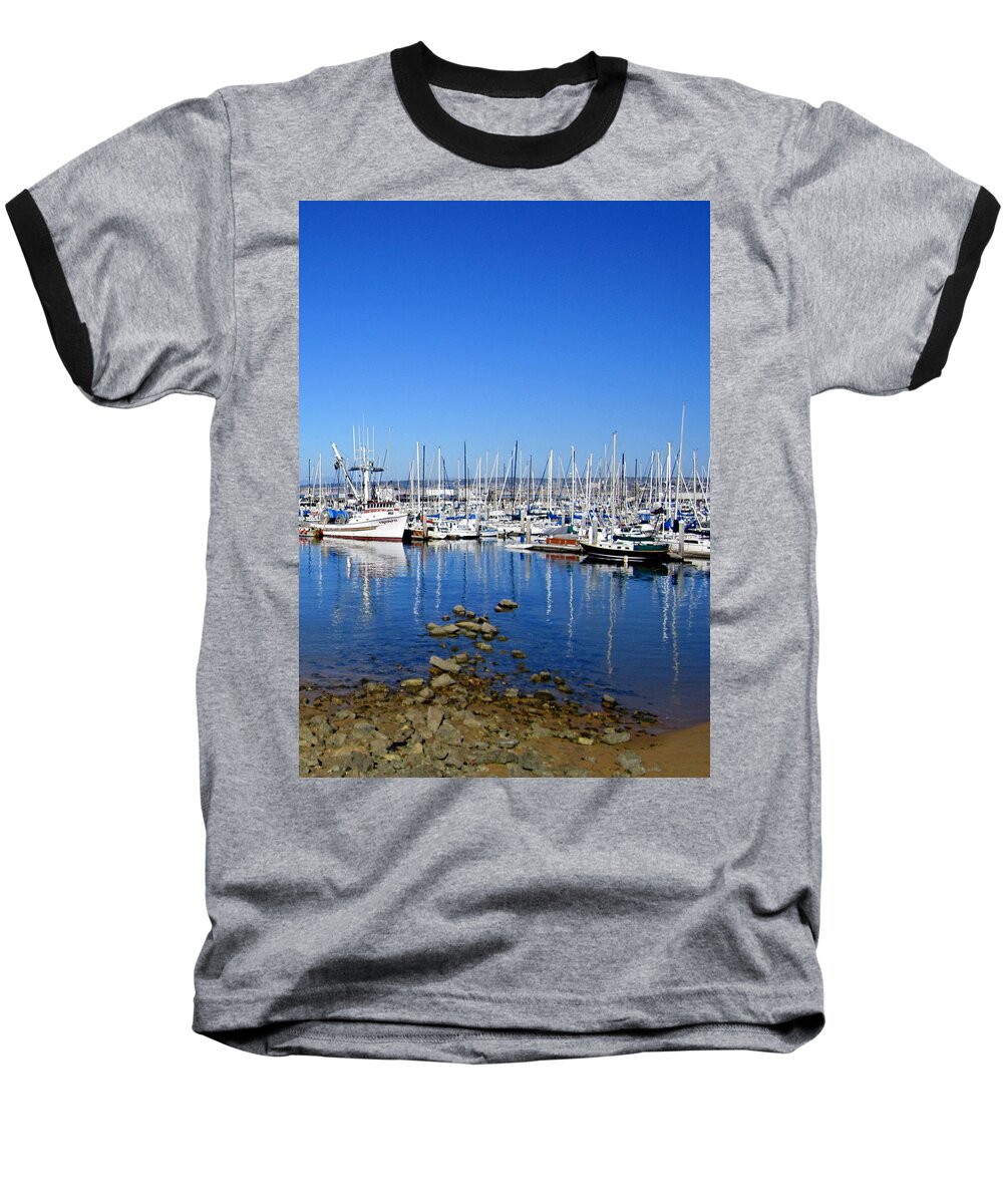 Boats Baseball T-Shirt featuring the photograph Monterey-7 by Dean Ferreira