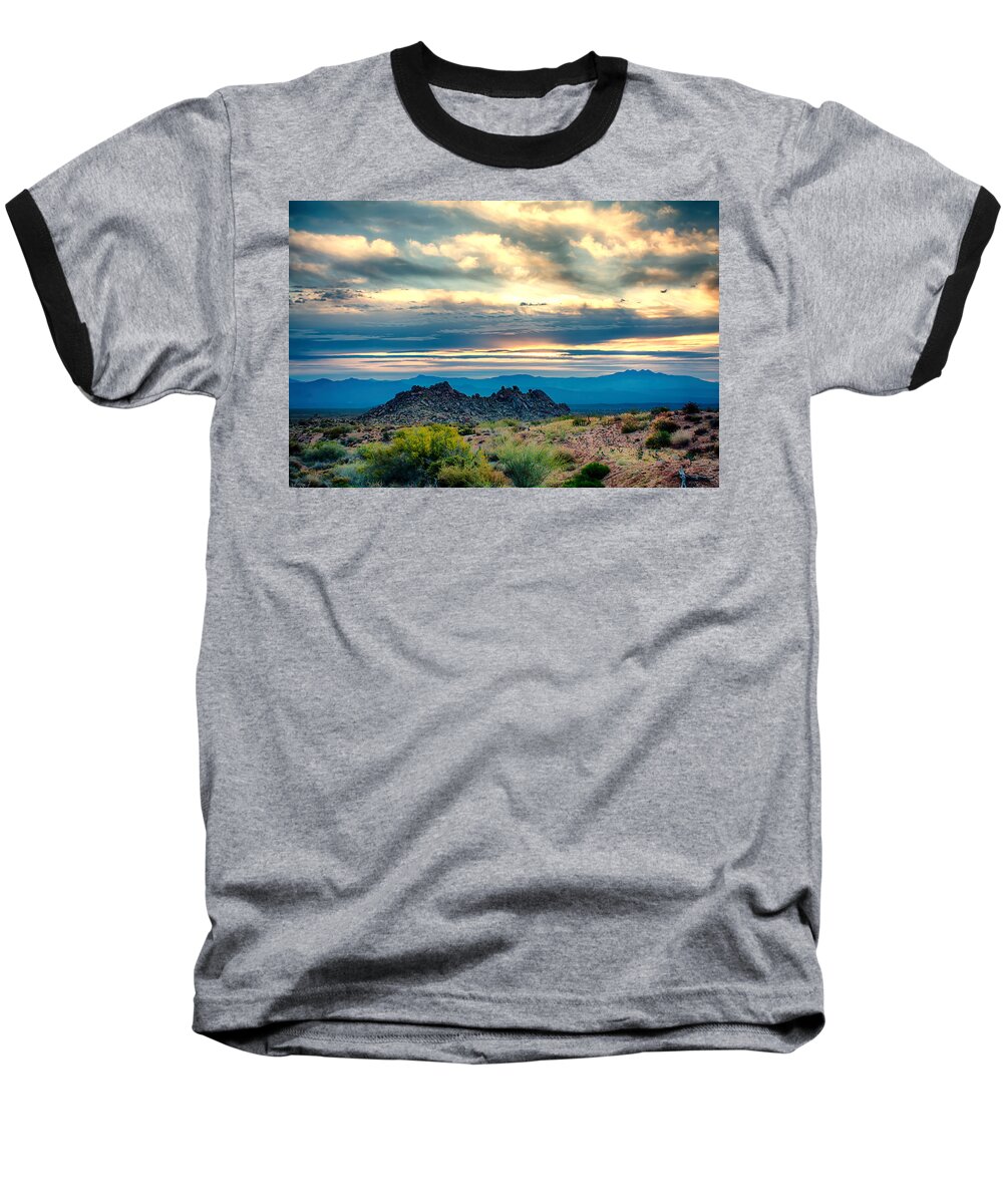 Fred Larson Baseball T-Shirt featuring the photograph Morning Desert Glow by Fred Larson
