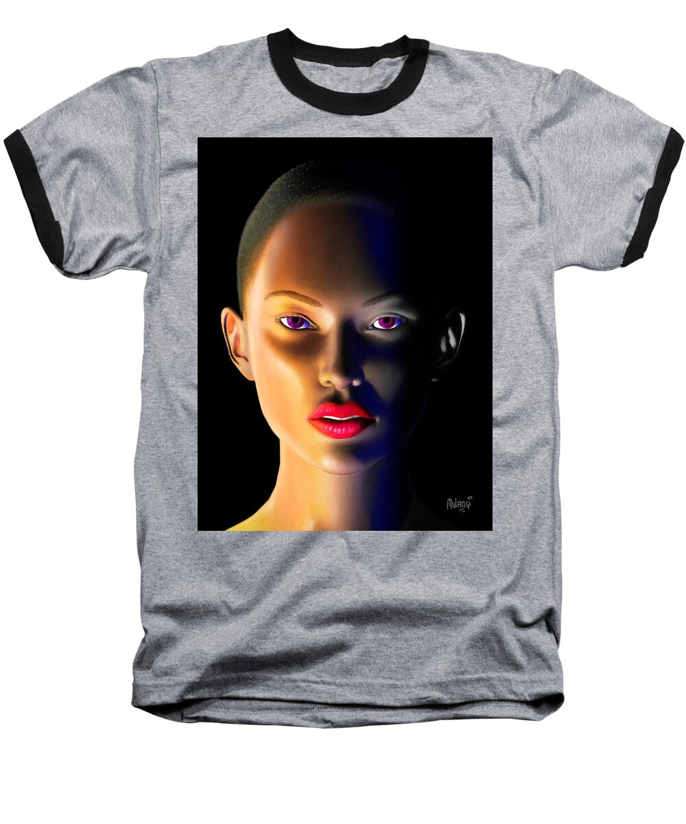 Face Baseball T-Shirt featuring the digital art Morning Dew by Anthony Mwangi