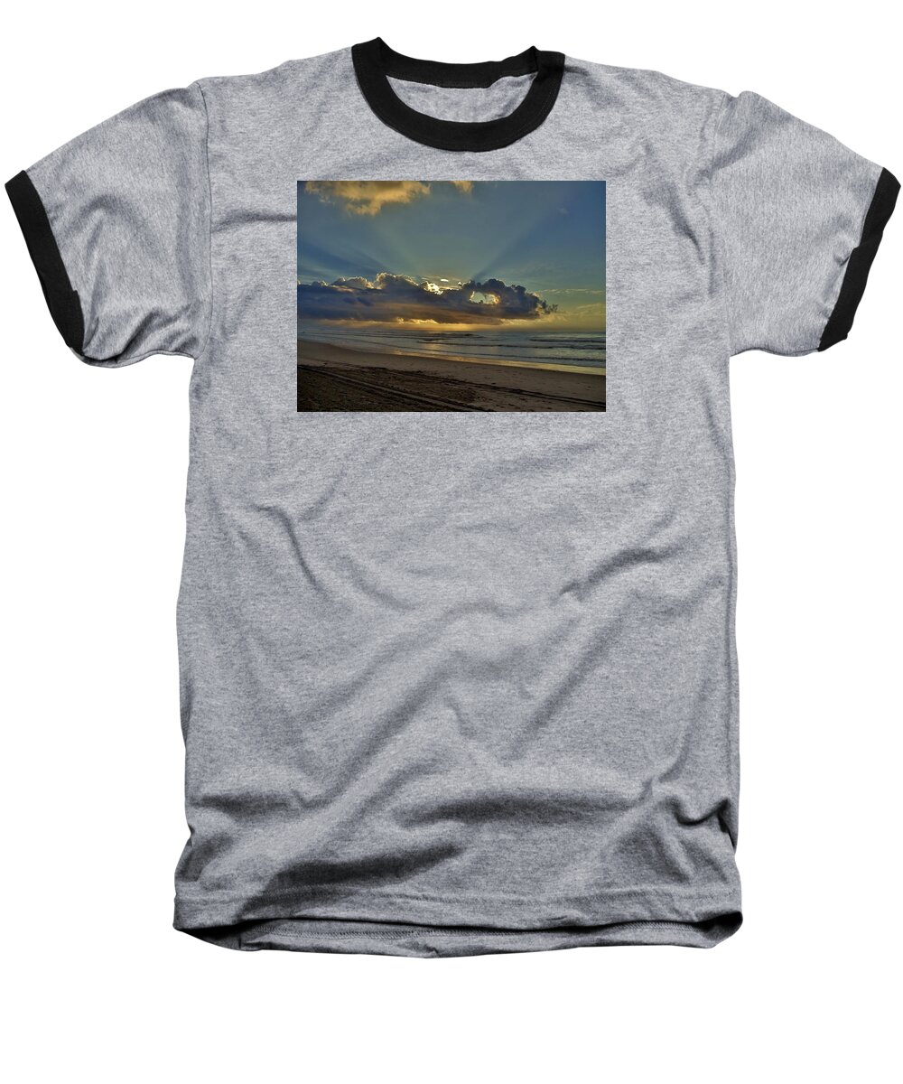 Sunrise Baseball T-Shirt featuring the photograph Morning Glory by Ed Sweeney