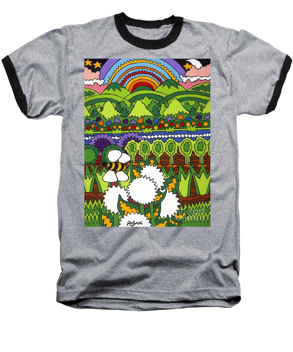 Gardens Baseball T-Shirt featuring the painting Mother Earth by Rojax Art