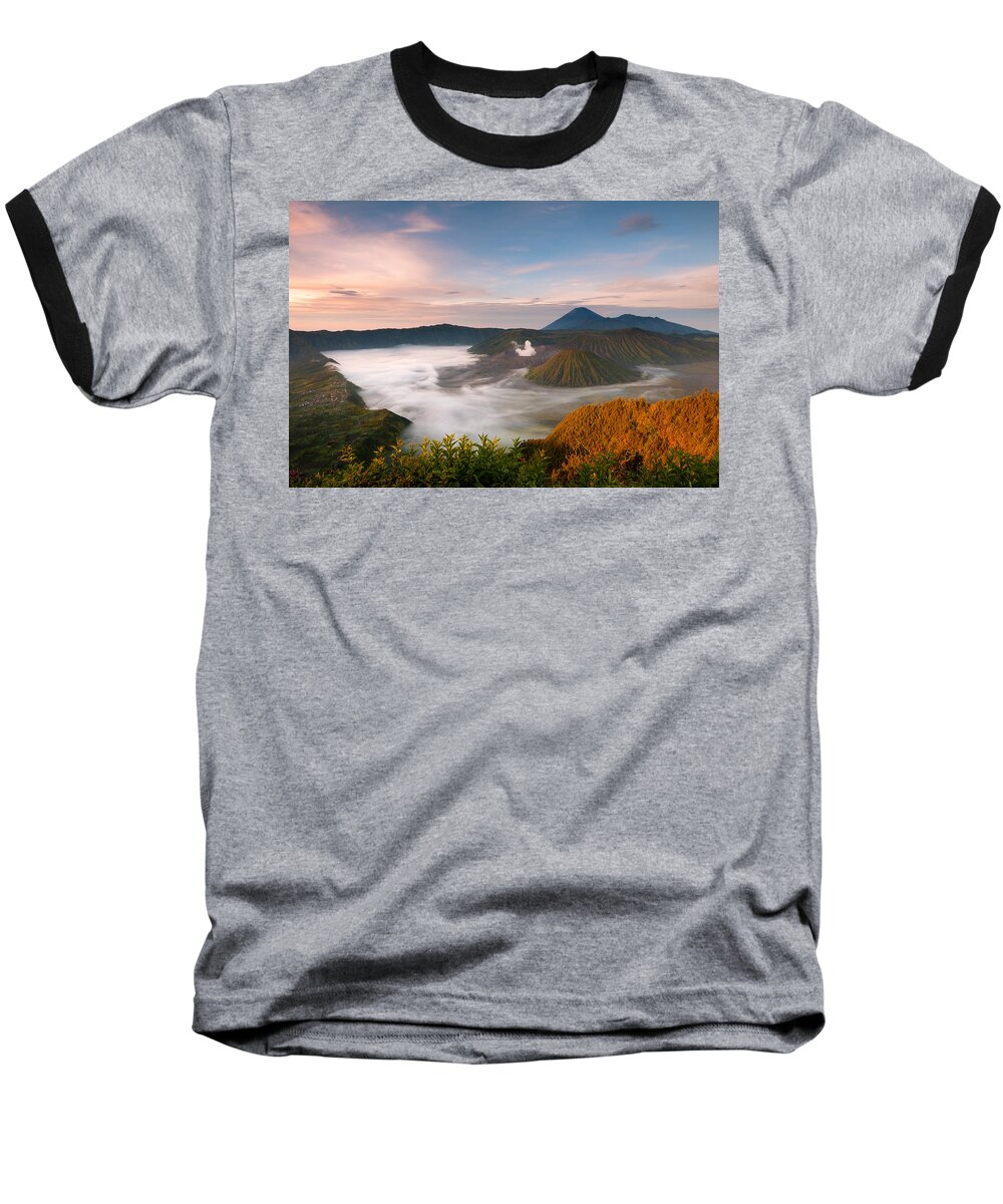 Mount Bromo Baseball T-Shirt featuring the photograph Mount Bromo Sunrise by Andrew Kumler