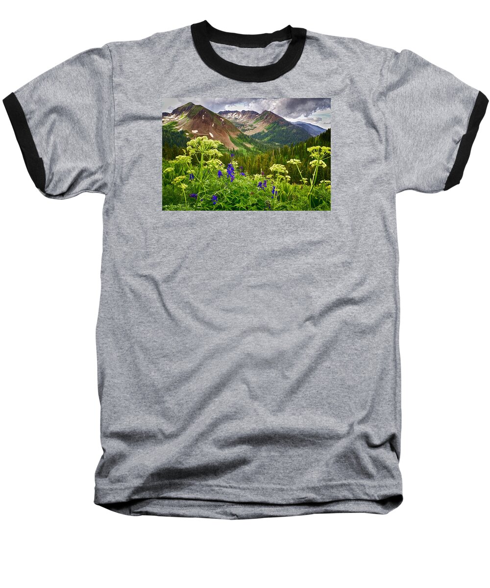 La Plata Mountains Baseball T-Shirt featuring the photograph Mountain Majesty by Priscilla Burgers