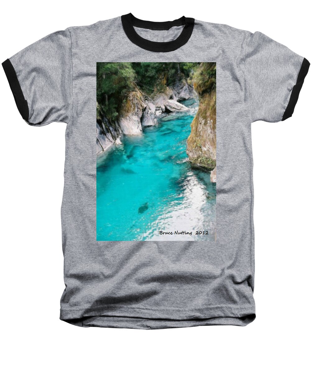 Water Baseball T-Shirt featuring the painting Mountain Pool by Bruce Nutting