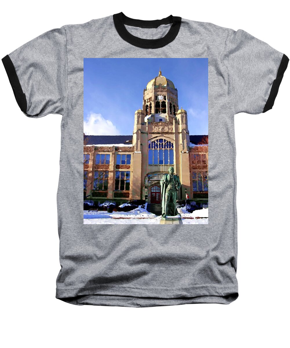 Muhlenberg College Baseball T-Shirt featuring the photograph Abstract - Haas Center by Jacqueline M Lewis