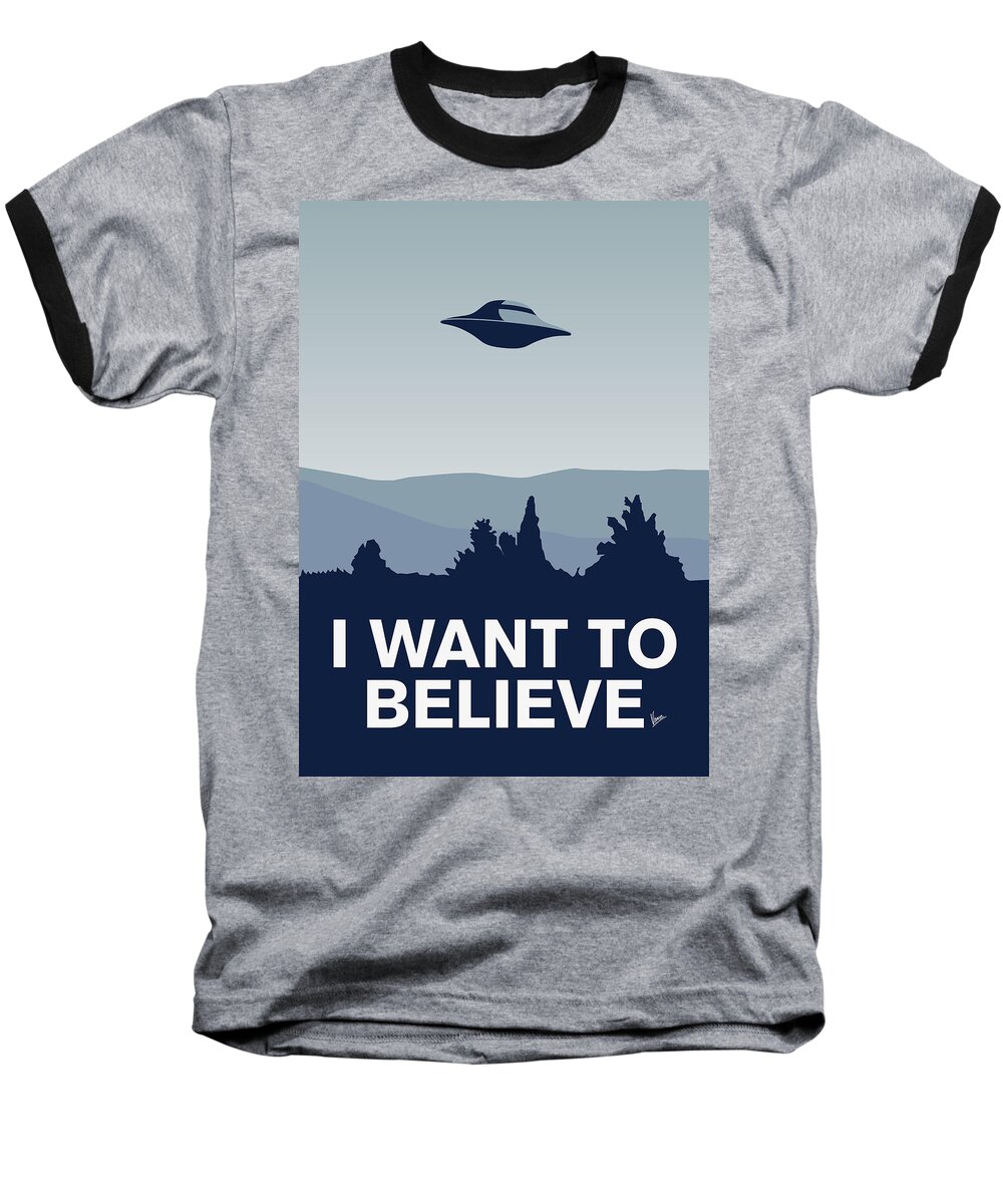 Classic Baseball T-Shirt featuring the digital art My I want to believe minimal poster-xfiles by Chungkong Art