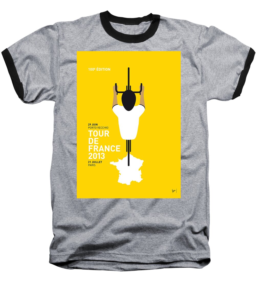 Cycling Baseball T-Shirt featuring the digital art My Tour De France Minimal Poster by Chungkong Art