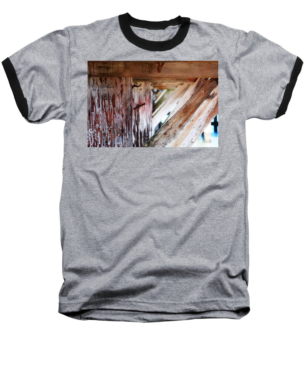 Pier Baseball T-Shirt featuring the photograph Nailed It by Holly Blunkall
